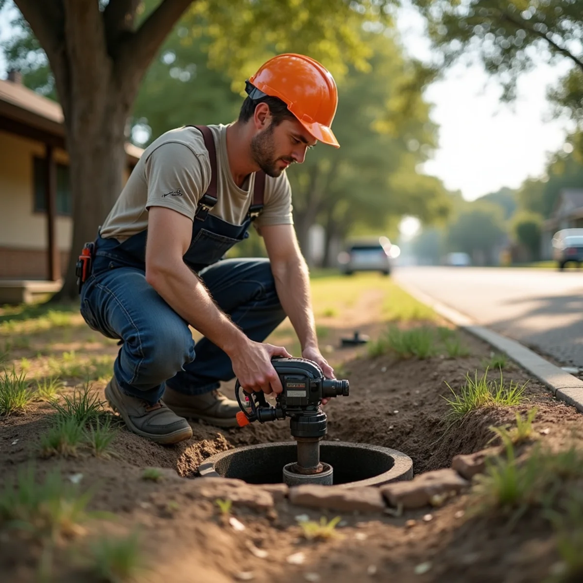 Licensed plumber servicing a home in Austin, TX
