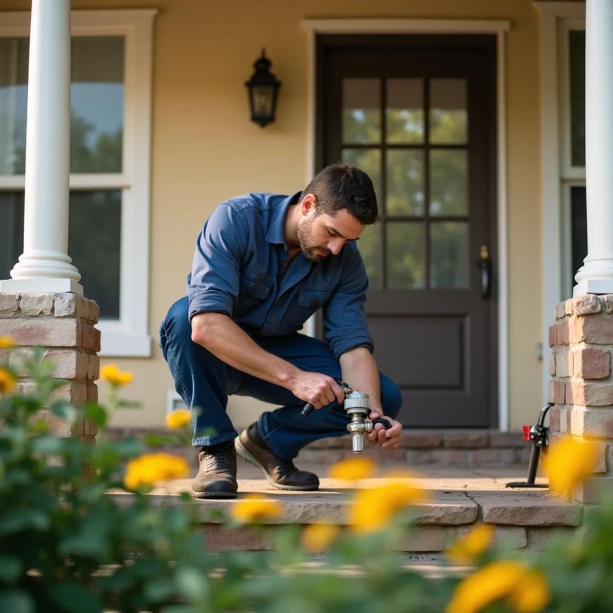 Licensed plumber servicing a home in Elgin, TX