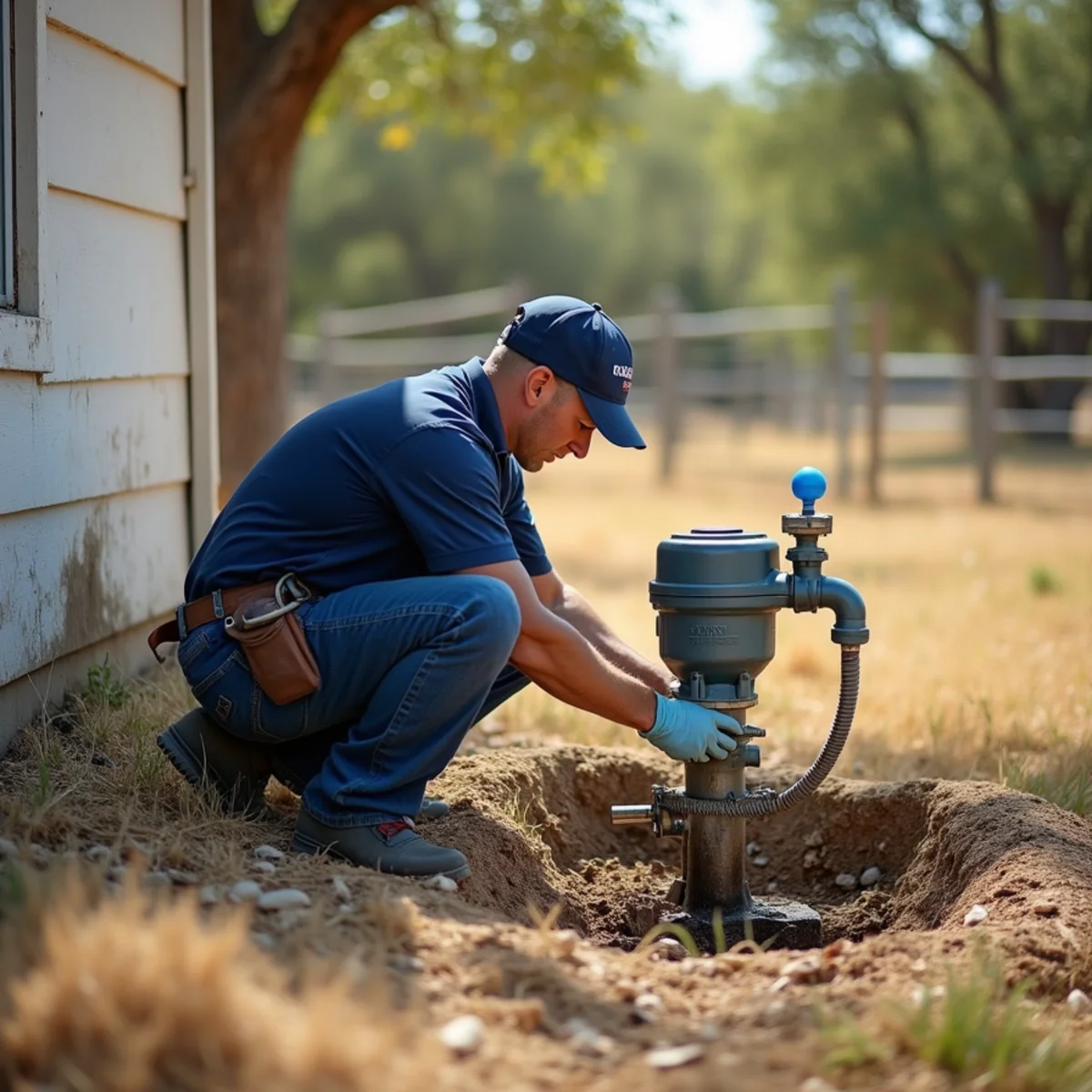 Licensed plumber servicing a home in Gatesville, TX