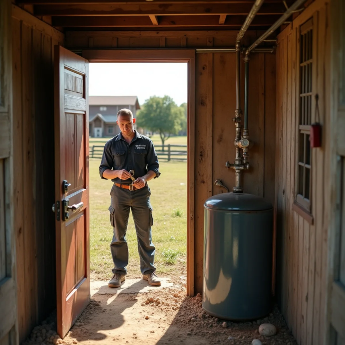 Licensed plumber servicing a home in Granger, TX