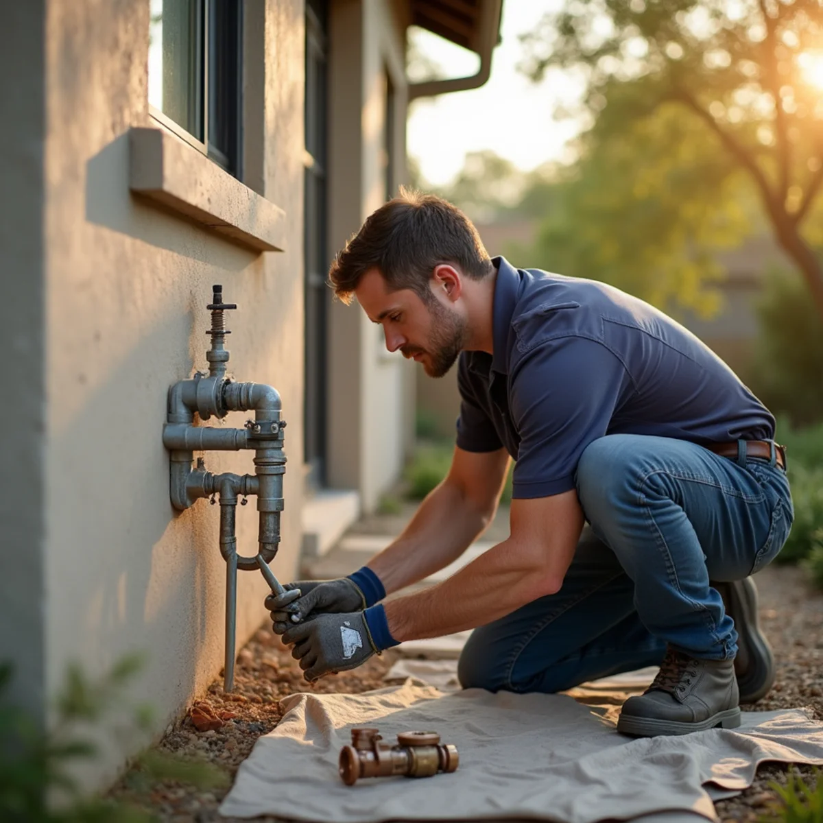 Licensed plumber servicing a home in Jollyville, TX