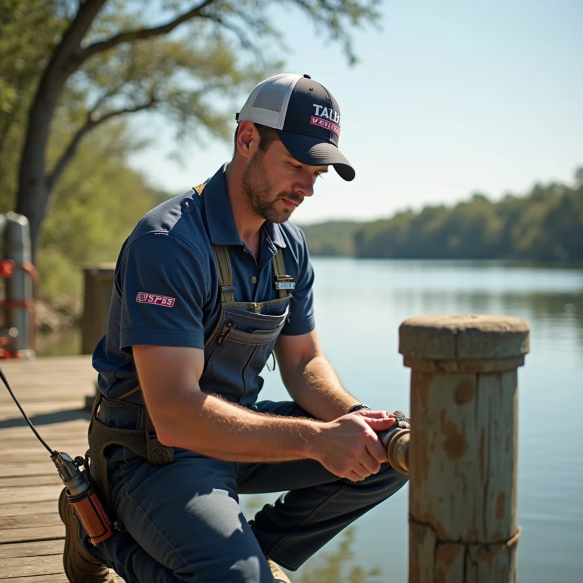 Licensed plumber servicing a home in Kingsland, TX