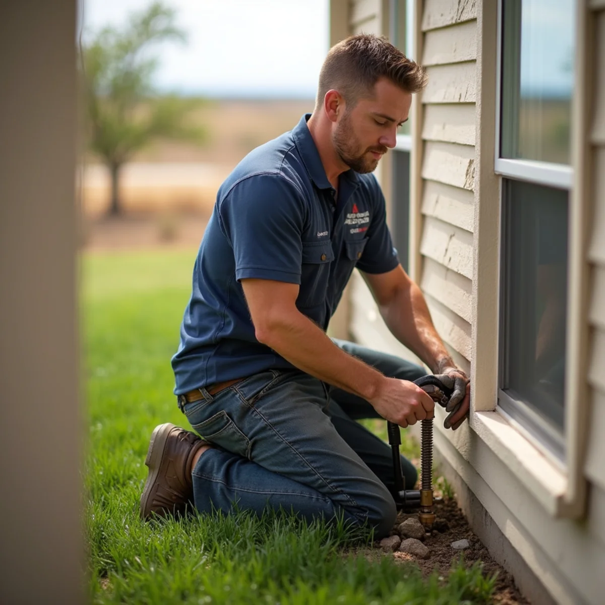 Licensed plumber servicing a home in Kyle, TX