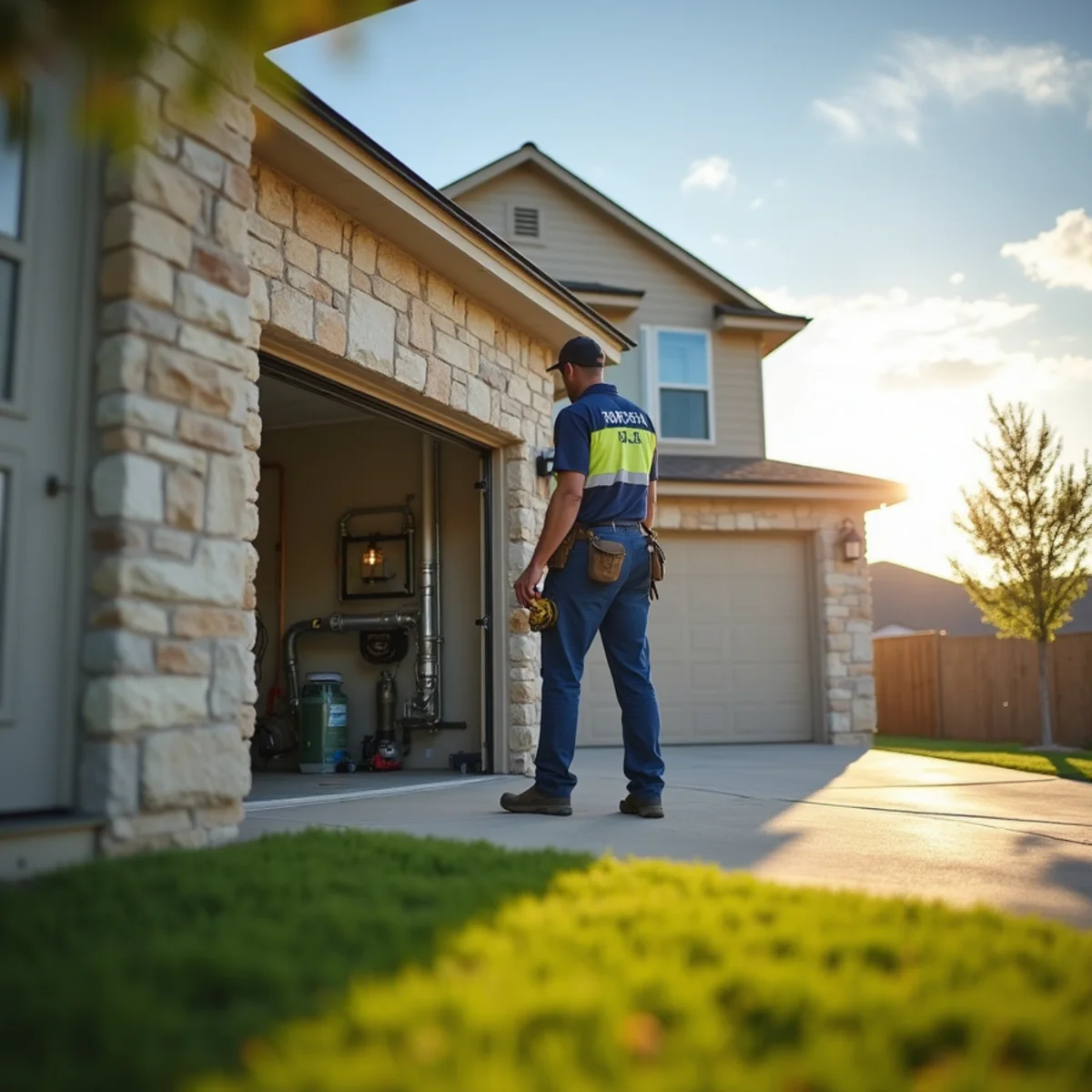 Licensed plumber servicing a home in Nolanville, TX