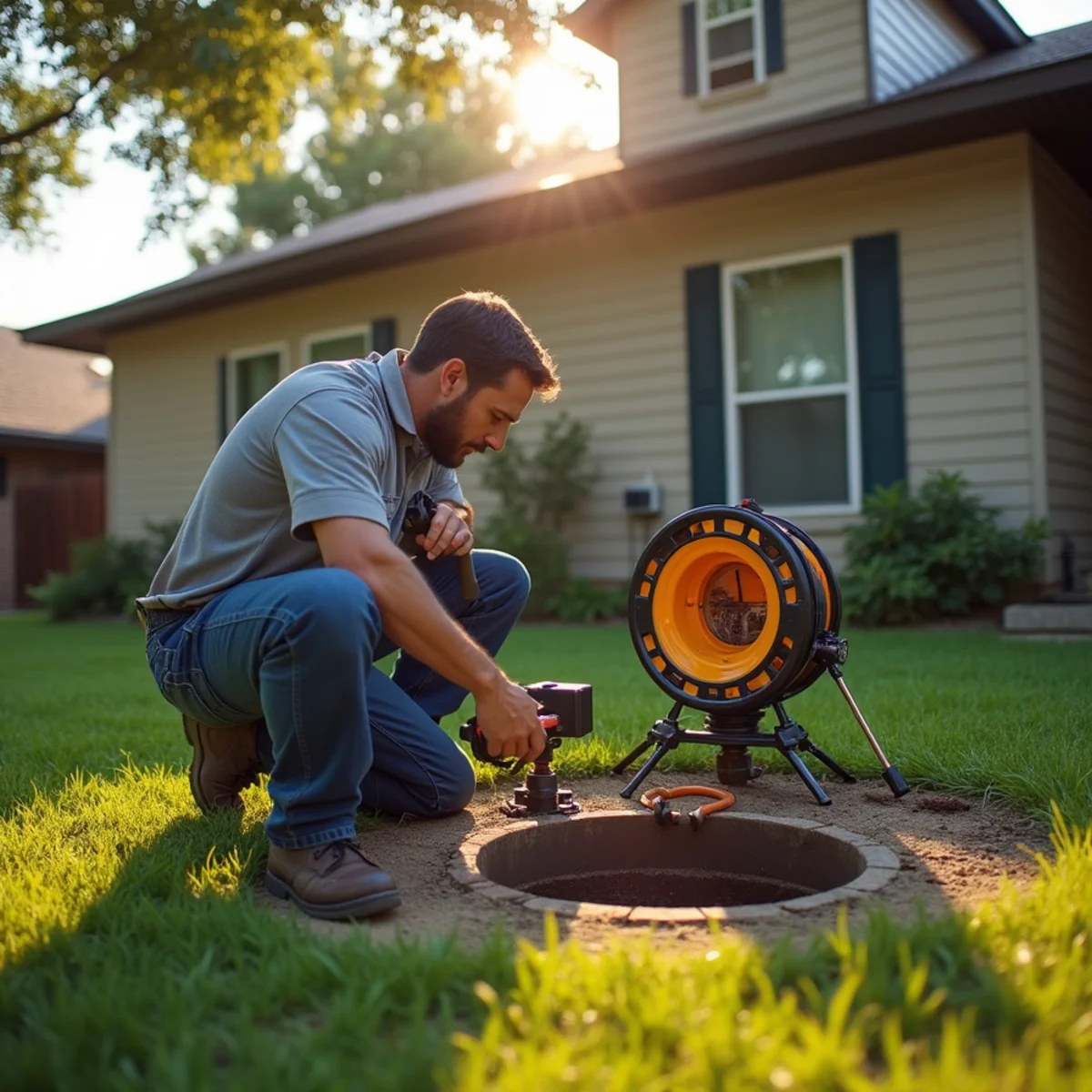 Licensed plumber servicing a home in Pflugerville, TX