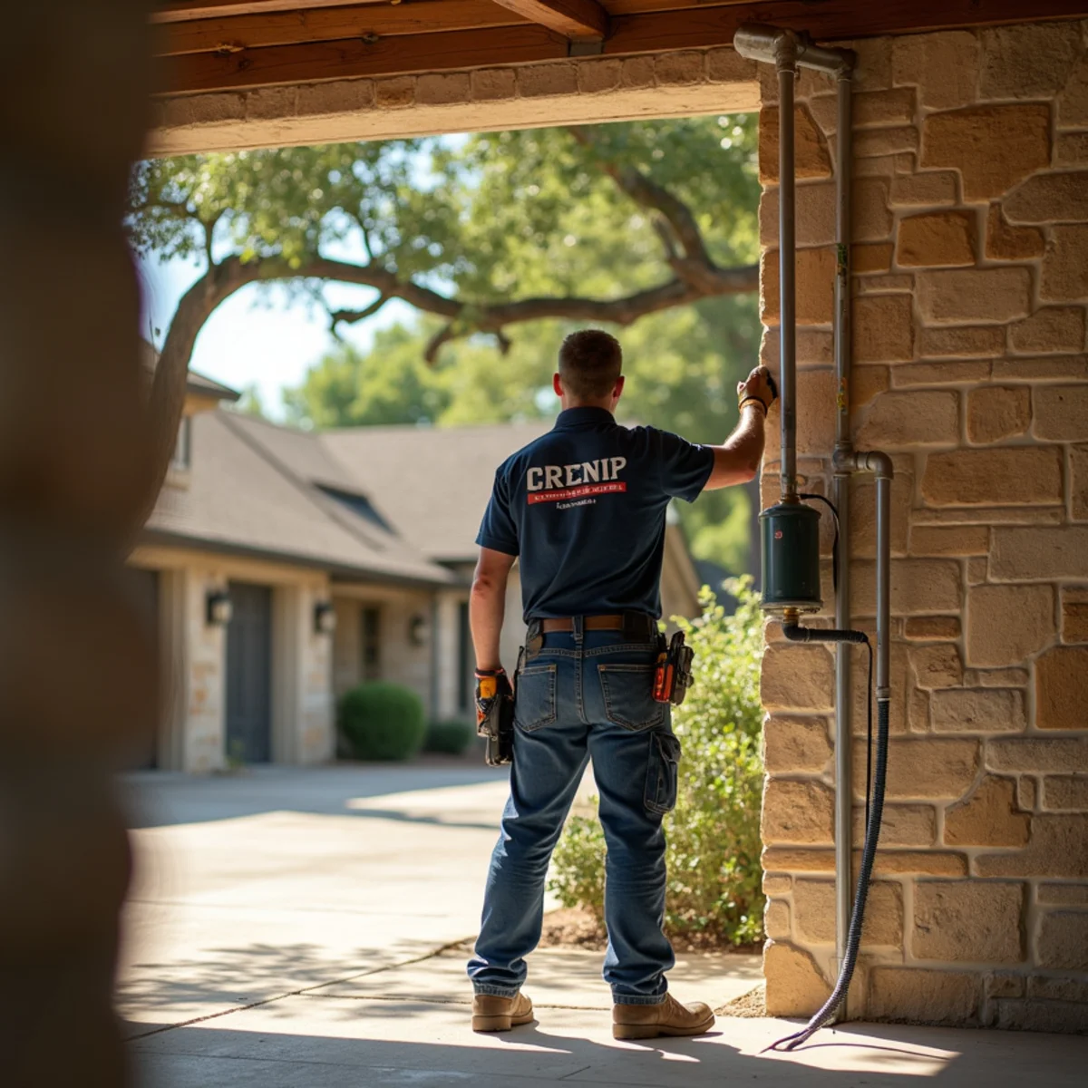 Licensed plumber servicing a home in Salado, TX