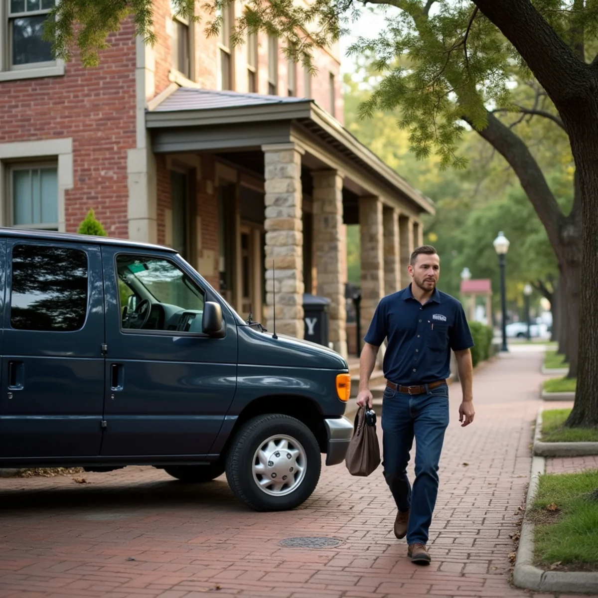 Licensed plumber performing plumbing services in a Taylor, TX home