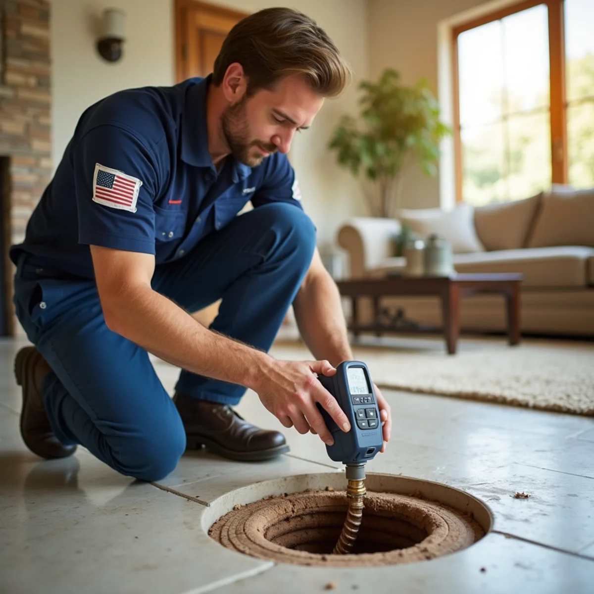Slab leak detection in a Williamson County TX home