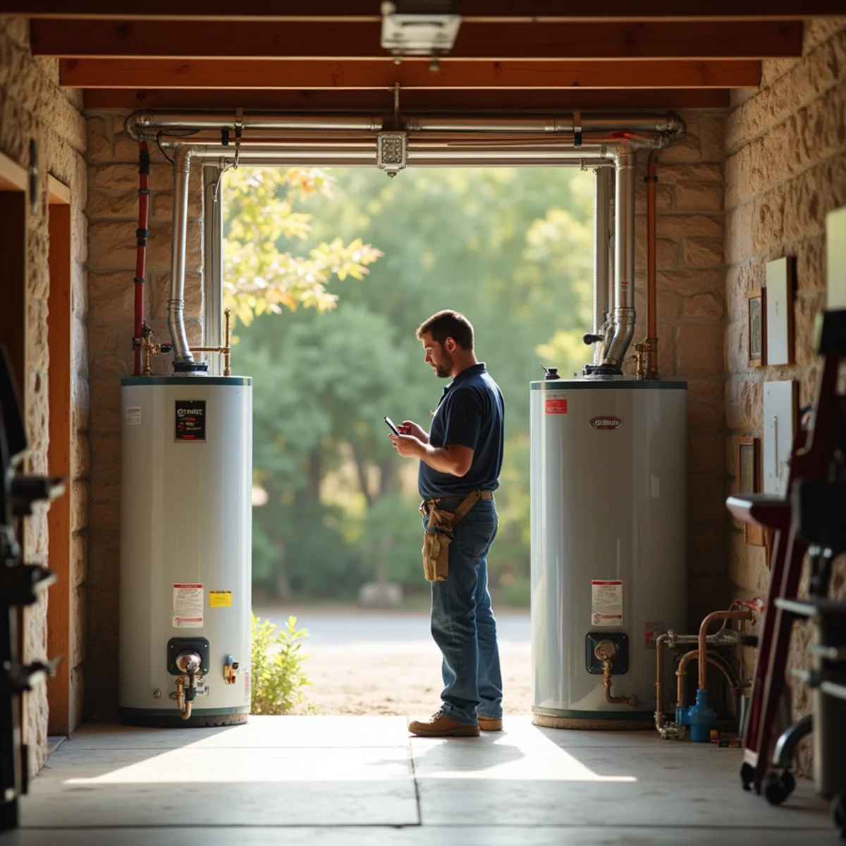 Tank vs tankless water heater comparison for Leander TX homes